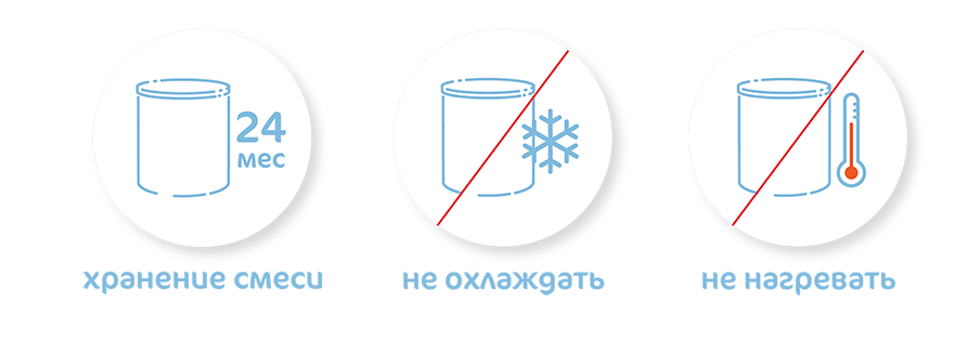 Разведение, хранение, температура смеси