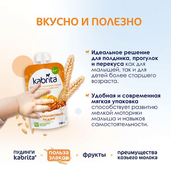Kabrita<r></r> Мультизлаковый пудинг с облепихой