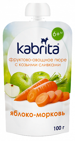 Ассорти пюре Kabrita® 100 г 6 шт. с 6 месяцев