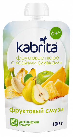 Ассорти пюре Kabrita® 100 г 6 шт. с 6 месяцев