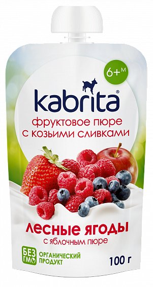 Ассорти пюре Kabrita® 100 г 6 шт. с 6 месяцев